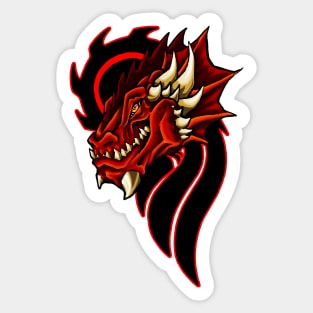 Red Dragon Tribal Tattoo Art Sticker